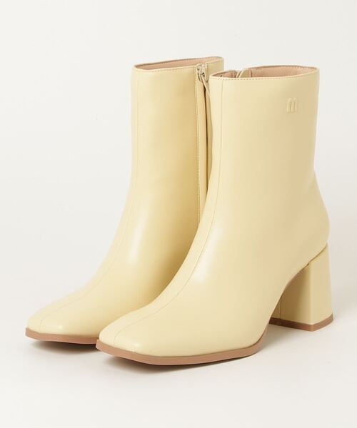 MAISON SPECIAL ブーツ Logo Square Short Boots/ロゴスクエア