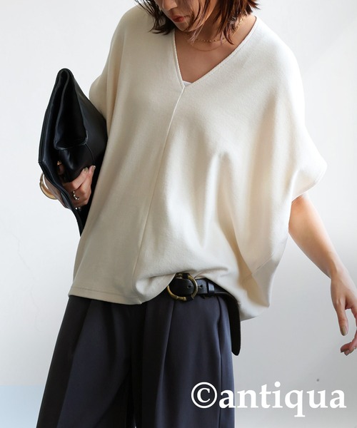 antiqua tシャツ シュッと美トップス レディース : ZOZOTOWN