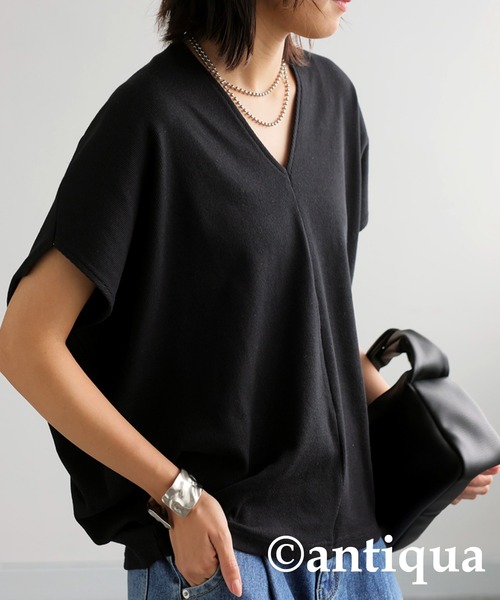 antiqua tシャツ シュッと美トップス レディース : ZOZOTOWN