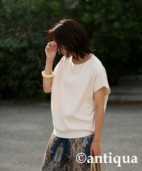 トップス SHOKITAMU antiqua tシャツ シュッと美長袖トップス レディース : ZOZOTOWN