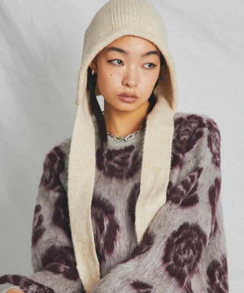 uyu. ニット帽 ニットキャップ イヤーフラップニットキャップ