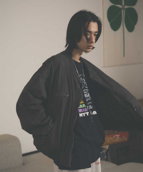 ALL RUNS ma1 ma-1 ピグメント加工 パデッドフライトジャケット MA-1