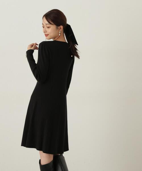 AURALEE RIB KNIT ONE-PIECE リブニット ワンピース　黒 AURALEE RIB KNIT ONE-PIECE リブニット ワンピース黒