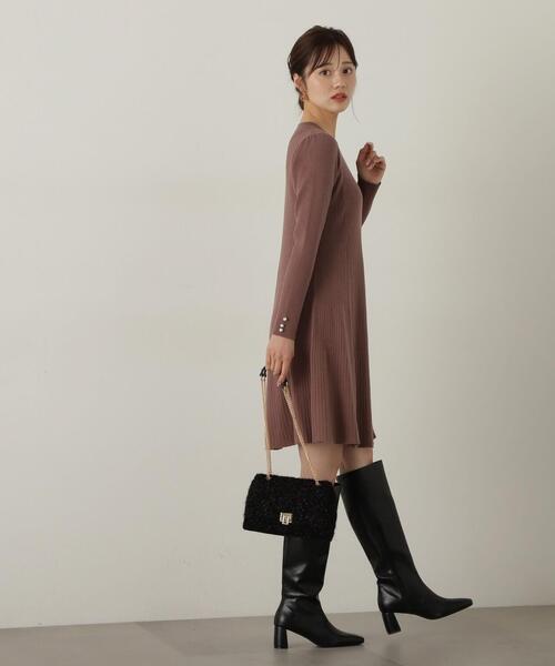 PROPORTION BODY DRESSING ワンピース リブミニニットワンピース