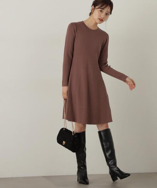 PROPORTION BODY DRESSING ワンピース リブミニニットワンピース