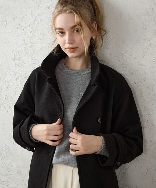 極美品 ヒューゴボス スタンドカラーコート ロング丈 美シルエット ウール 極美品 ヒューゴボス スタンドカラーコート ロング丈 美シルエット ウール