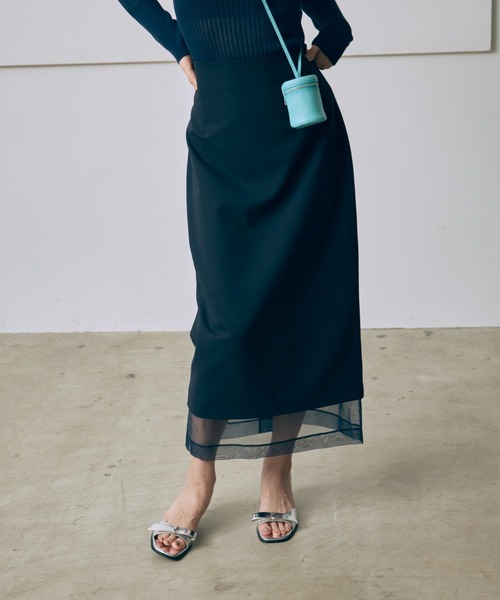 EN NEUME スカート 「Set Up」Sheer Layered I-Line Skirt : ZOZOTOWN