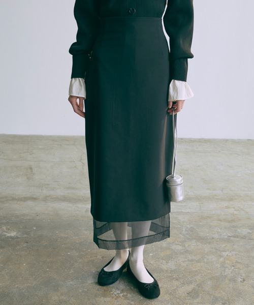 EN NEUME スカート 「Set Up」Sheer Layered I-Line Skirt : ZOZOTOWN