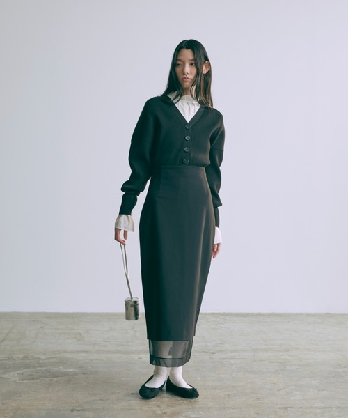 EN NEUME スカート 「Set Up」Sheer Layered I-Line Skirt : ZOZOTOWN