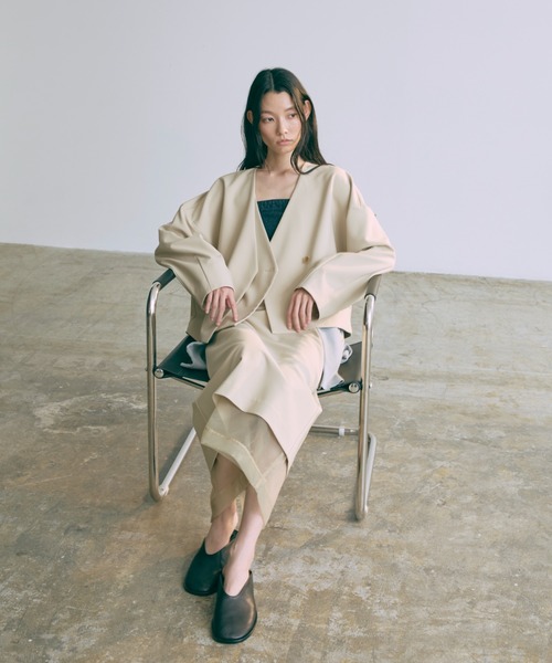 EN NEUME スカート 「Set Up」Sheer Layered I-Line Skirt : ZOZOTOWN