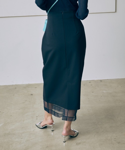 EN NEUME スカート 「Set Up」Sheer Layered I-Line Skirt : ZOZOTOWN