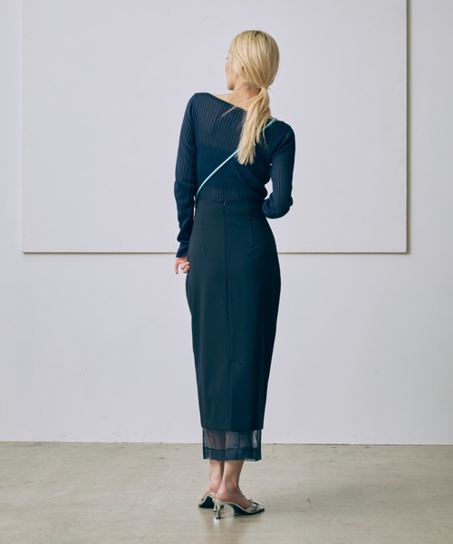 EN NEUME スカート 「Set Up」Sheer Layered I-Line Skirt : ZOZOTOWN