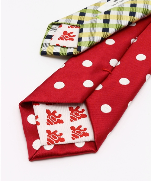 giraffe（ジラフ） ネクタイ ドットチェックキッズタイ RED キッズ