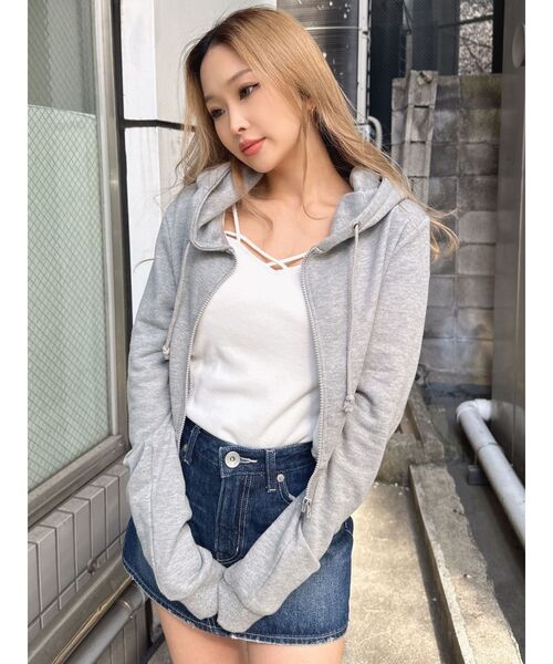パーカー BASICショートパーカー レディース GYDA パーカー BASICショートパーカー レディース : ZOZOTOWN