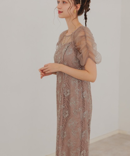 Dorry Doll（ドリードール） ドレス フラワーチュールギャザーパフ