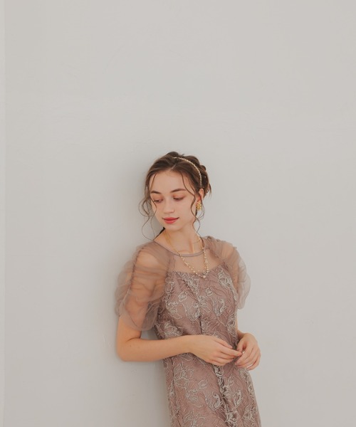 Dorry Doll（ドリードール） ドレス フラワーチュールギャザーパフ