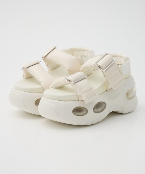 SLY 　スライ　厚底　エア　エアーボリュームソールサンダル　ホワイト　L SLY サンダル AIR VOLUME SOLE BELT SANDAL エアー ボリューム