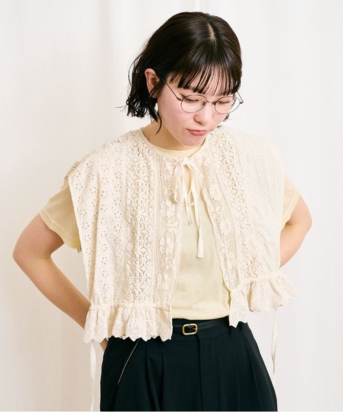 / フォロー感謝割 フィグロンドン fig london ニット ジレ ベスト fig London ベスト ジレ ○knit gardener vest レディース