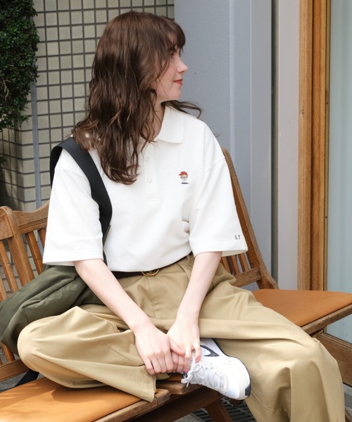 MONO-MART LADY'S」 半袖ポロシャツ FREE オフホワイト