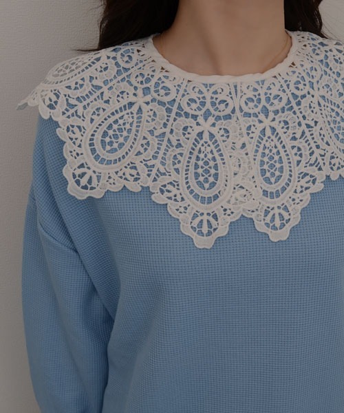TONE SELECT GOODS つけ襟 付け襟 「resonance」フラワー刺繍 レトロ