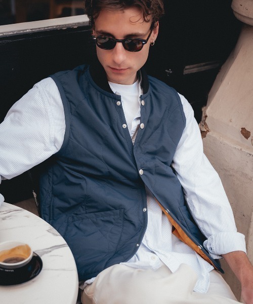 LAVENHAM（ラベンハム） ベスト ジレ Stud Front Bomber Gilet Mens