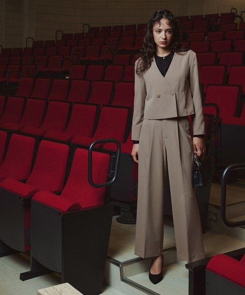 Callarus セットアップ デザインショートジャケットパンツセットアップ