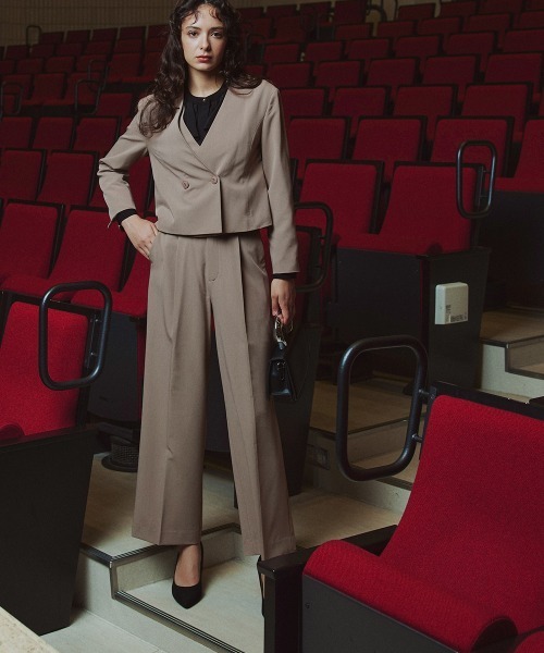 Callarus セットアップ デザインショートジャケットパンツセットアップ