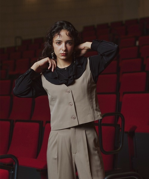 Callarus セットアップ デザインショートジャケットパンツセットアップ