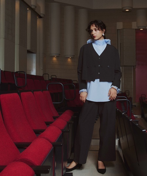 Callarus セットアップ デザインショートジャケットパンツセットアップ