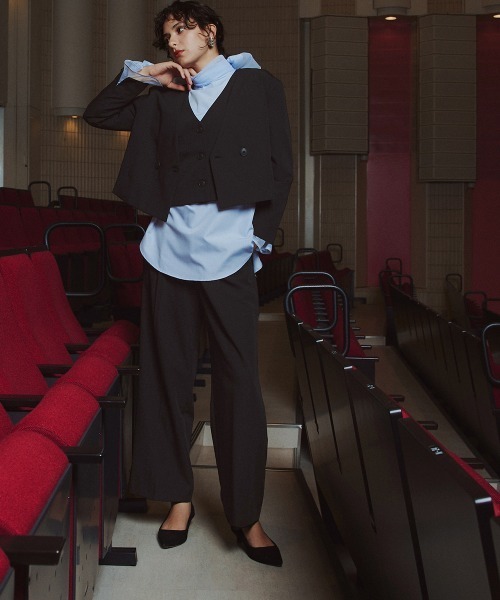 Callarus セットアップ デザインショートジャケットパンツセットアップ