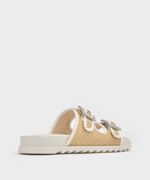 CHARLES ＆ KEITH（チャールズ&キース） サンダル ラフィア ジェム