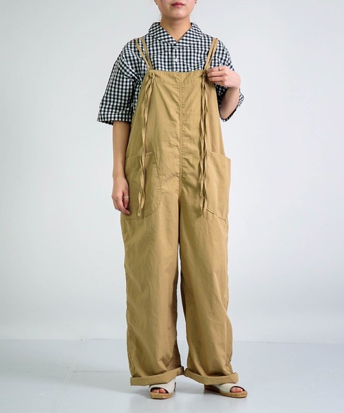 【新品】RPM ベージュ オーバーオール　ビブパンツ D.M.G. サロペット オーバーオール 「 D.M.G / ディーエムジー 」 綿麻