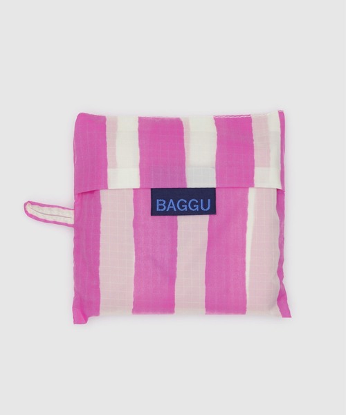 BAGGU エコバッグ STANDARD 577.ピンクペイントストライプ