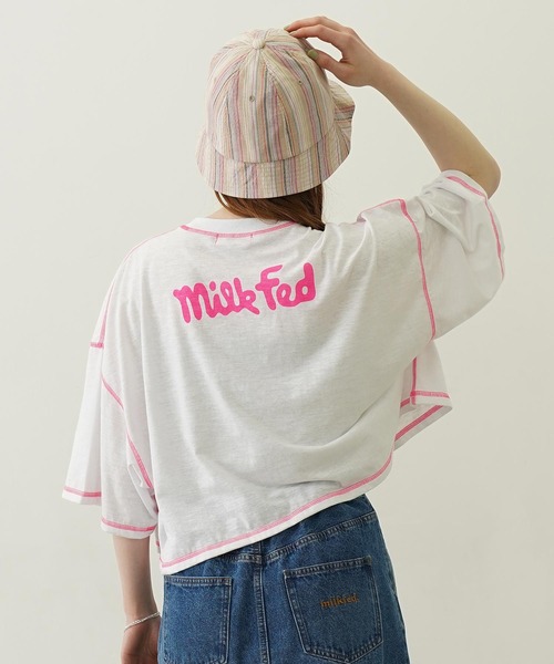 tシャツ COLOR STITCH WIDE S/S TOP レディース