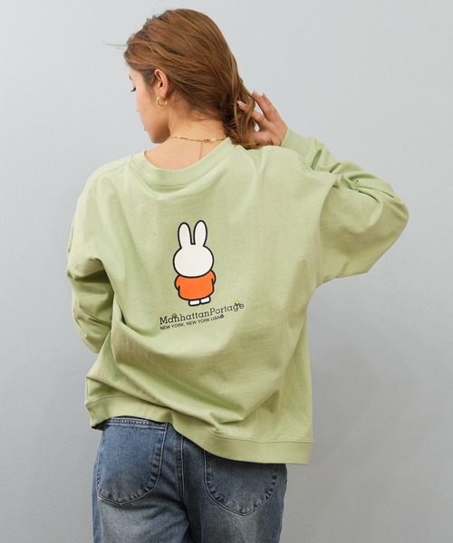 tシャツ Manhattan Portage ｘ miffy skyline コラボ ロンT MP-L157 レディース Manhattan Portage tシャツ x miffy skyline コラボ ロンT MP