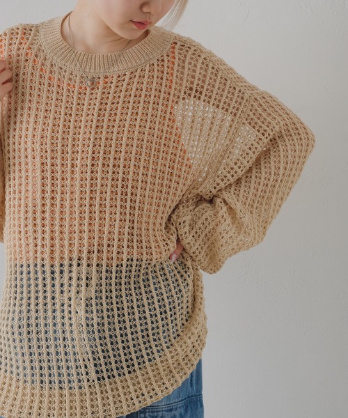 「WHIMSIC」 長袖ニット FREE ブルー メンズ_画像6