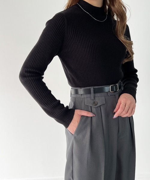 「JUNOAH」 長袖ニット LARGE ブラック レディース_画像4