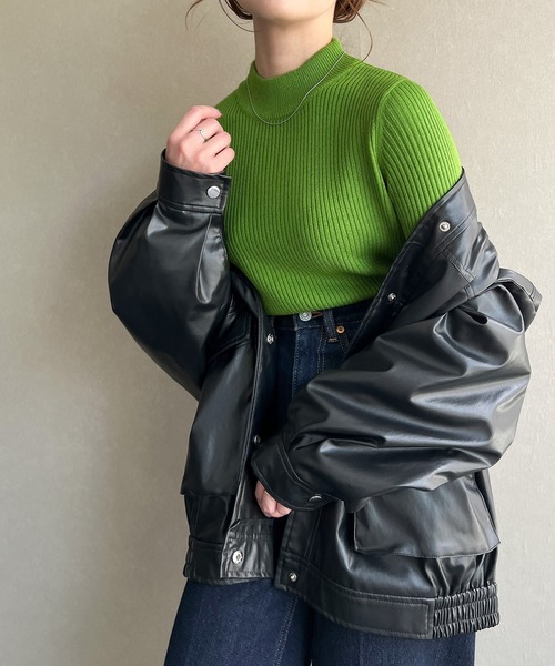 「JUNOAH」 長袖ニット LARGE ブラック レディース_画像6