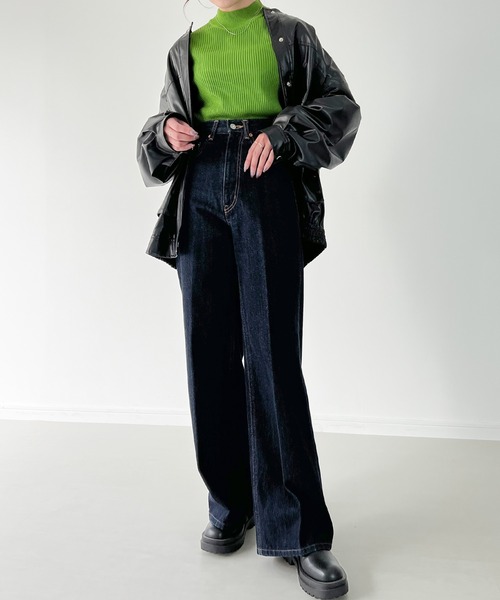 「JUNOAH」 長袖ニット LARGE ブラック レディース_画像9