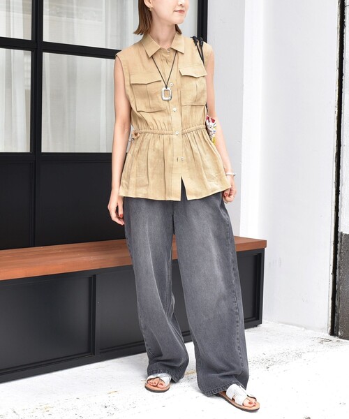 SHIPS（シップス） ブラウス シャツ 「手洗い可能」IMPERIAL LINEN W 