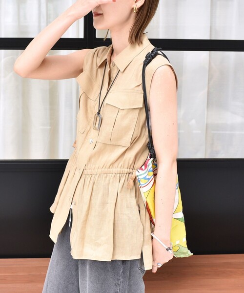 SHIPS（シップス） ブラウス シャツ 「手洗い可能」IMPERIAL LINEN W