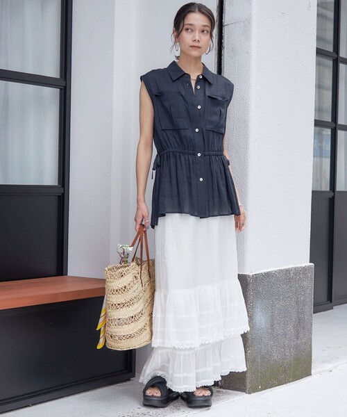 SHIPS（シップス） ブラウス シャツ 「手洗い可能」IMPERIAL LINEN W