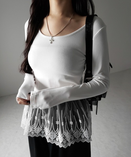 MASU Fringe Lace-Upフリンジ レースアップTシャツ MASU Fringe Lace