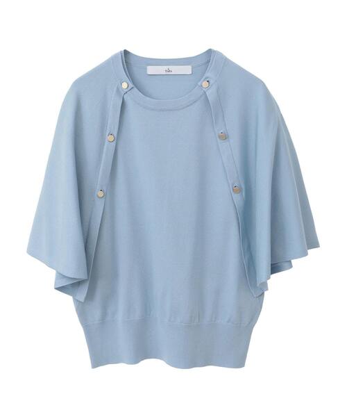 ブラウス シャツ 「セットアップ対応」CAP SLEEVE DENIM シャツ レディース セール】【セットアップ対応】CAP SLEEVE DENIM シャツ（シャツ