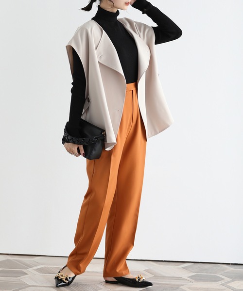 SUNFLOWER EIGHT パンツ フロントタックストレートパンツ