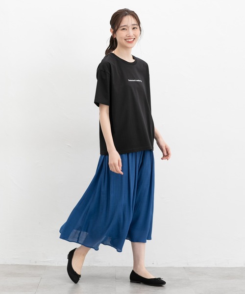 HANITA 売れ筋商品|||ハニタ Tシャツ トップス レディース Tops Blue Honeys tシャツ 「ハニさら・接触冷感・UVカット」きれいめ