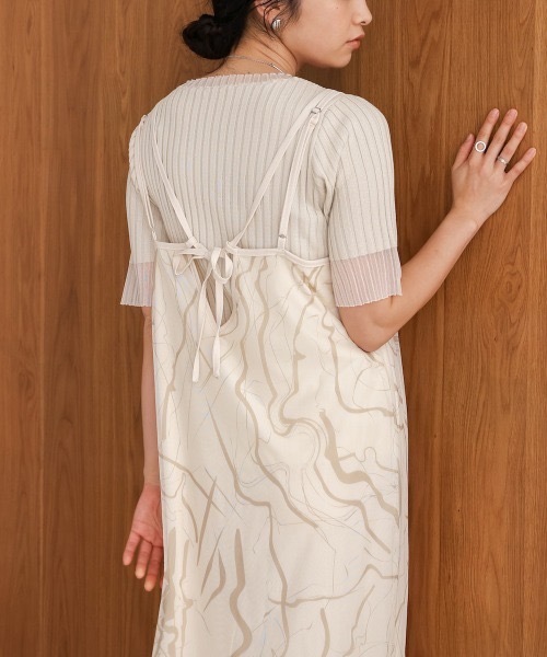 BAB（バブ） ワンピース マーブルシアーメッシュキャミワンピース