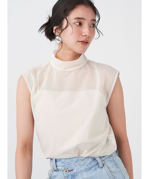 tシャツ メッシュノースリーブプルオーバー レディース