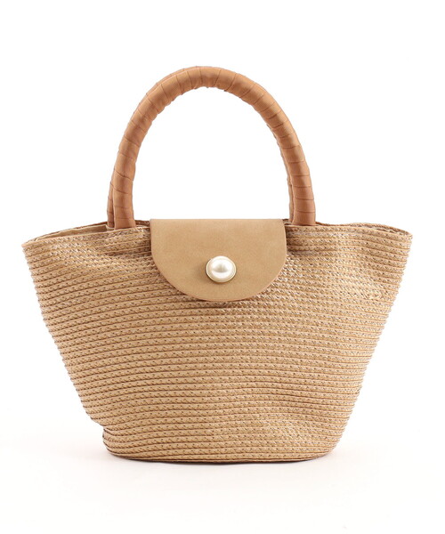 [美品]  カゴ　バッグ COMMON WARE かごバッグ カゴバッグ KIS Design:Abaca patch