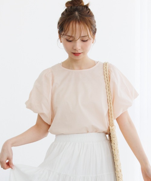 flower ブラウス シャツ フェミニンパフブラウス4 レディース